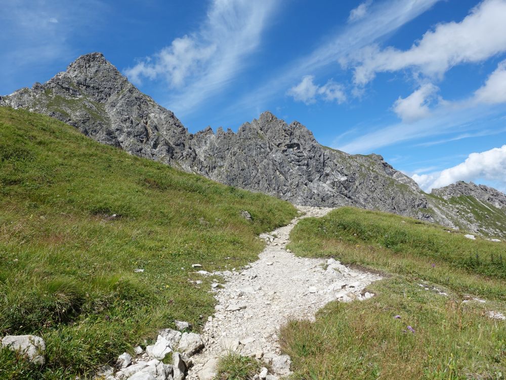 Wanderweg und Hammerspitze