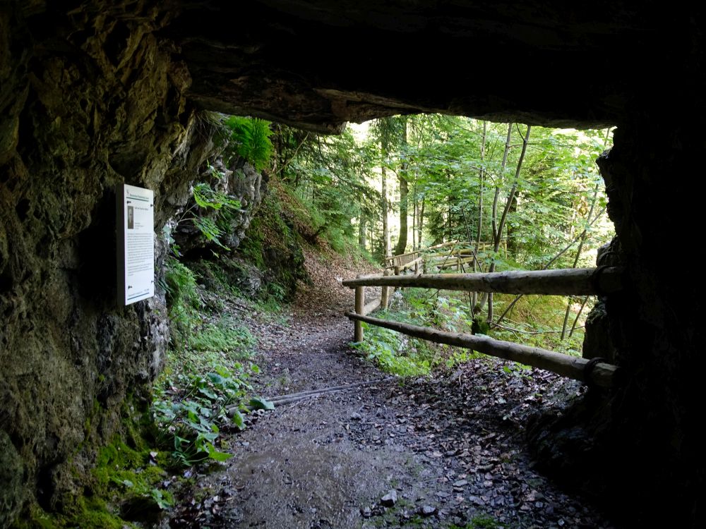 Tunnel am Steibi Wasserfall