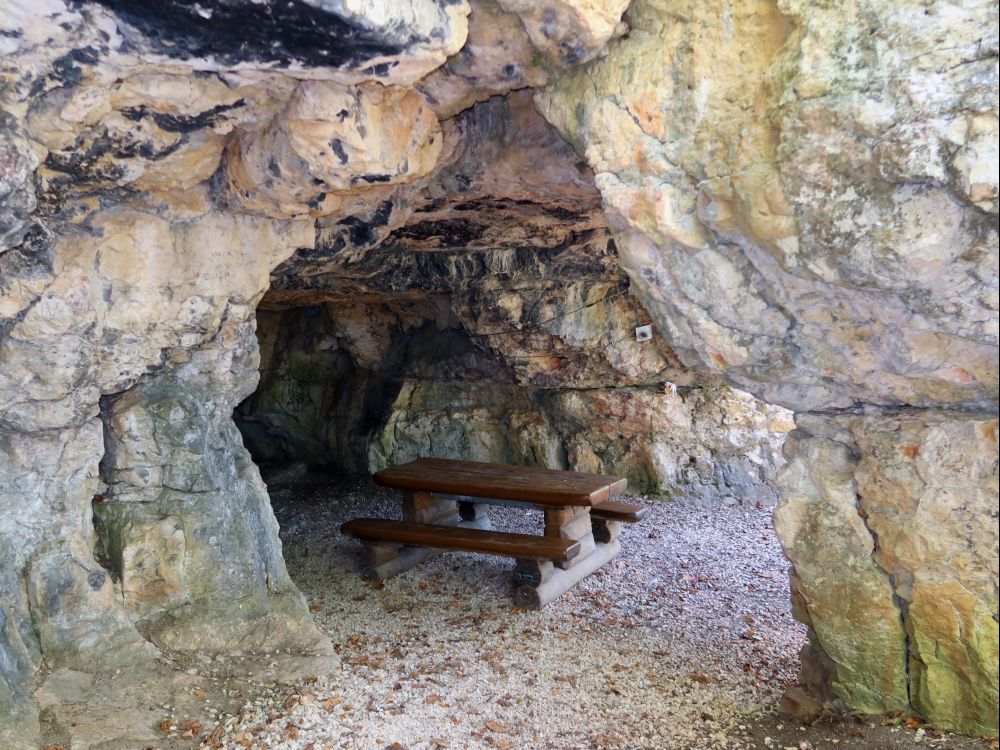 Sitzplatz in der Bruderhöhle