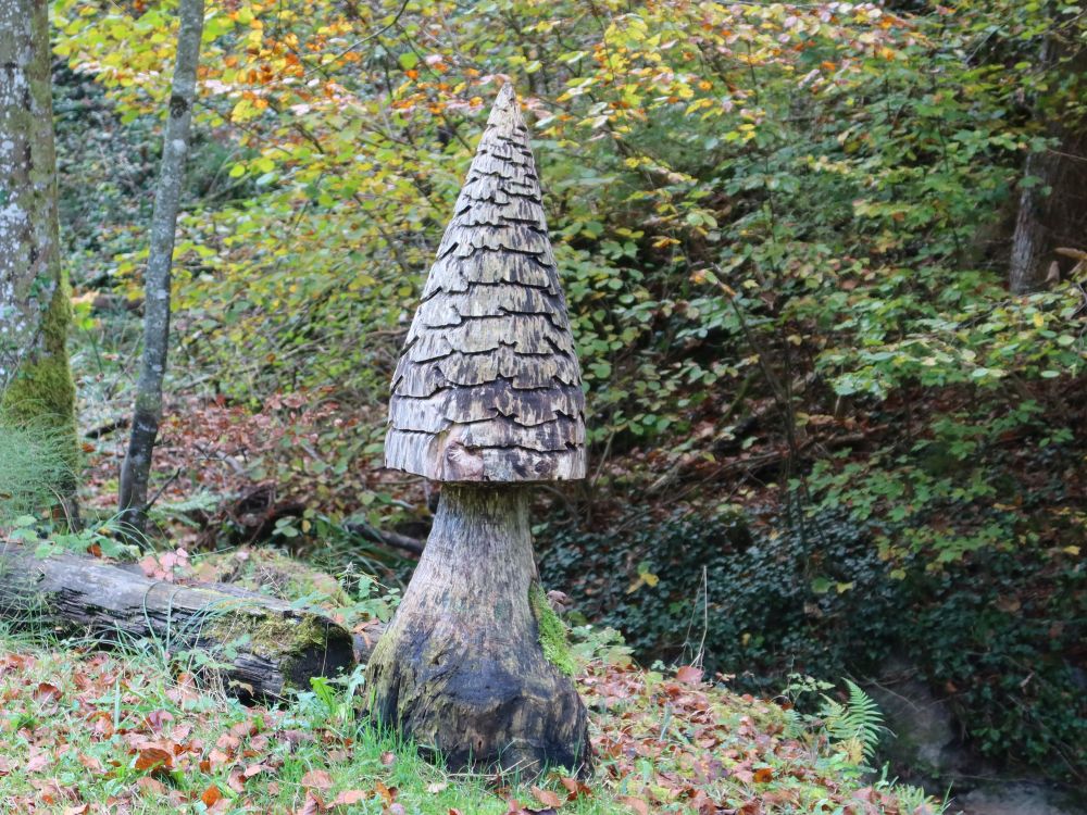 Baumstumpf als Pilz