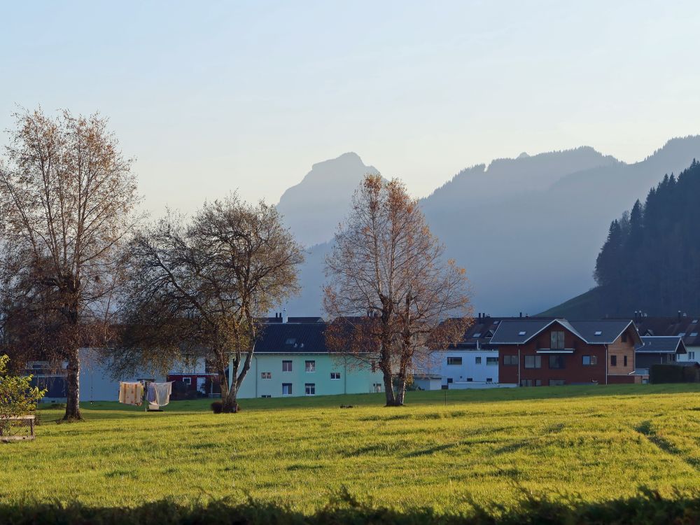 Haus in Einsiedeln mit Mythen