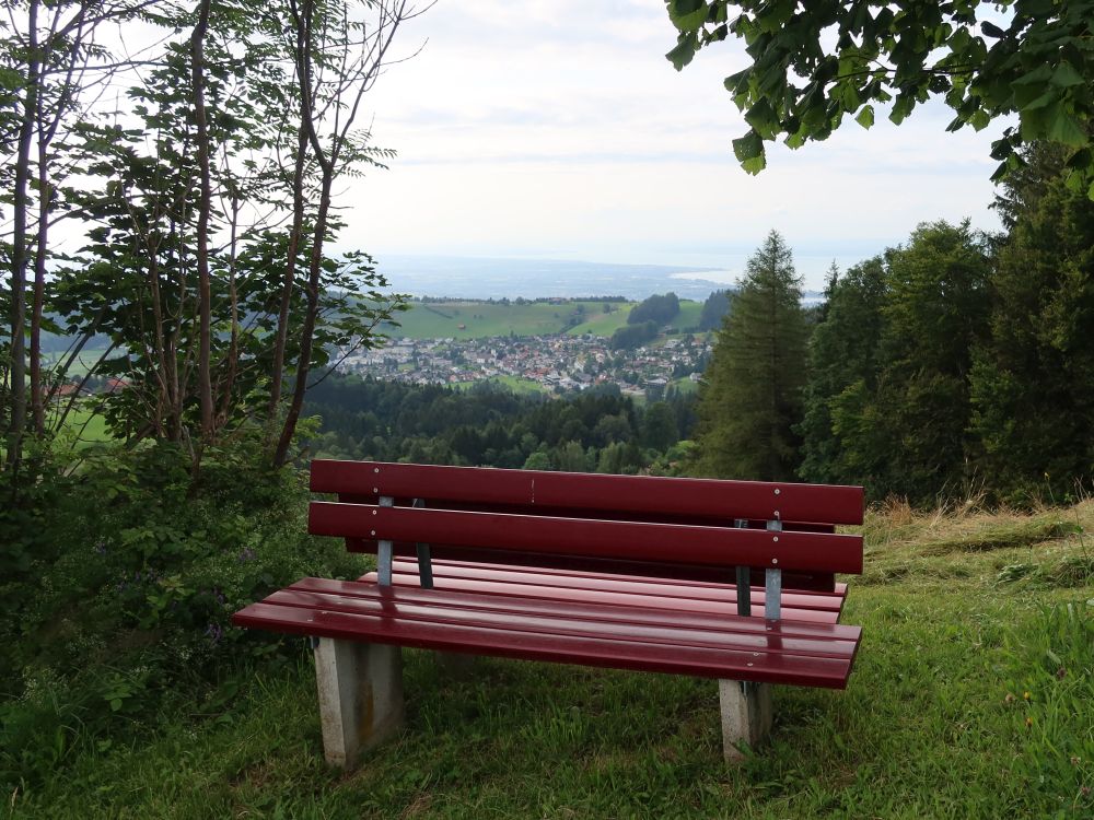 Sitzbänke mit Blick Richtung Grub