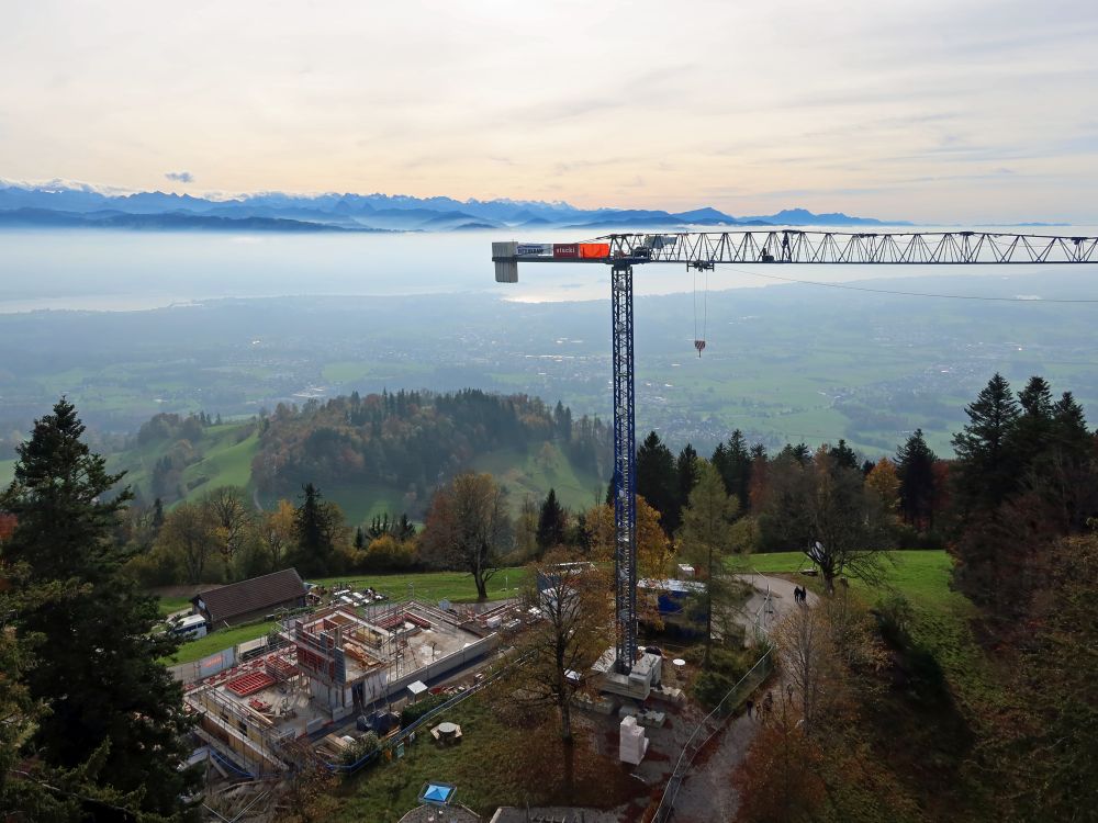 Baustelle auf dem Bachtel