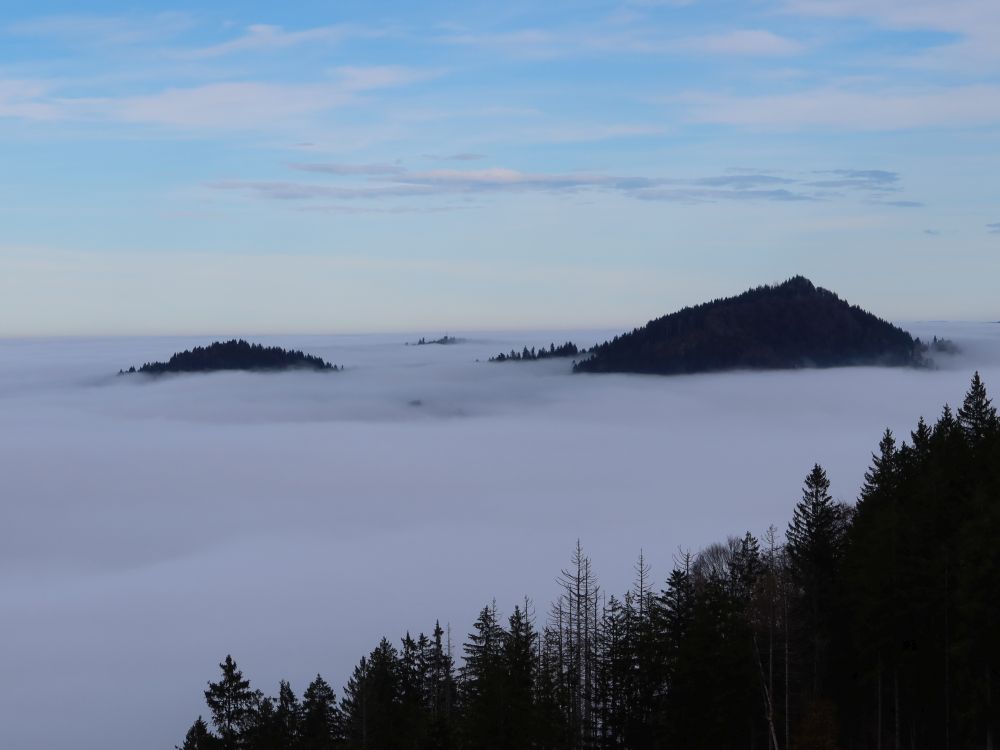 Bergspitzen im Nebelmeer