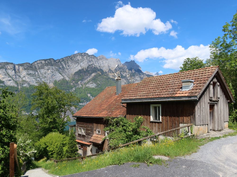 Holzhaus und Leistchamm