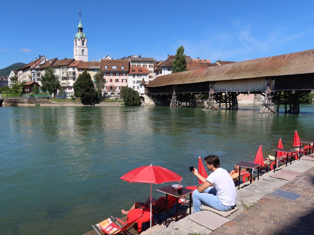 Altstadt, Alte Holzbrücke und Aarebistro