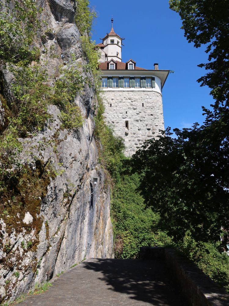 Felswand unter der Festung