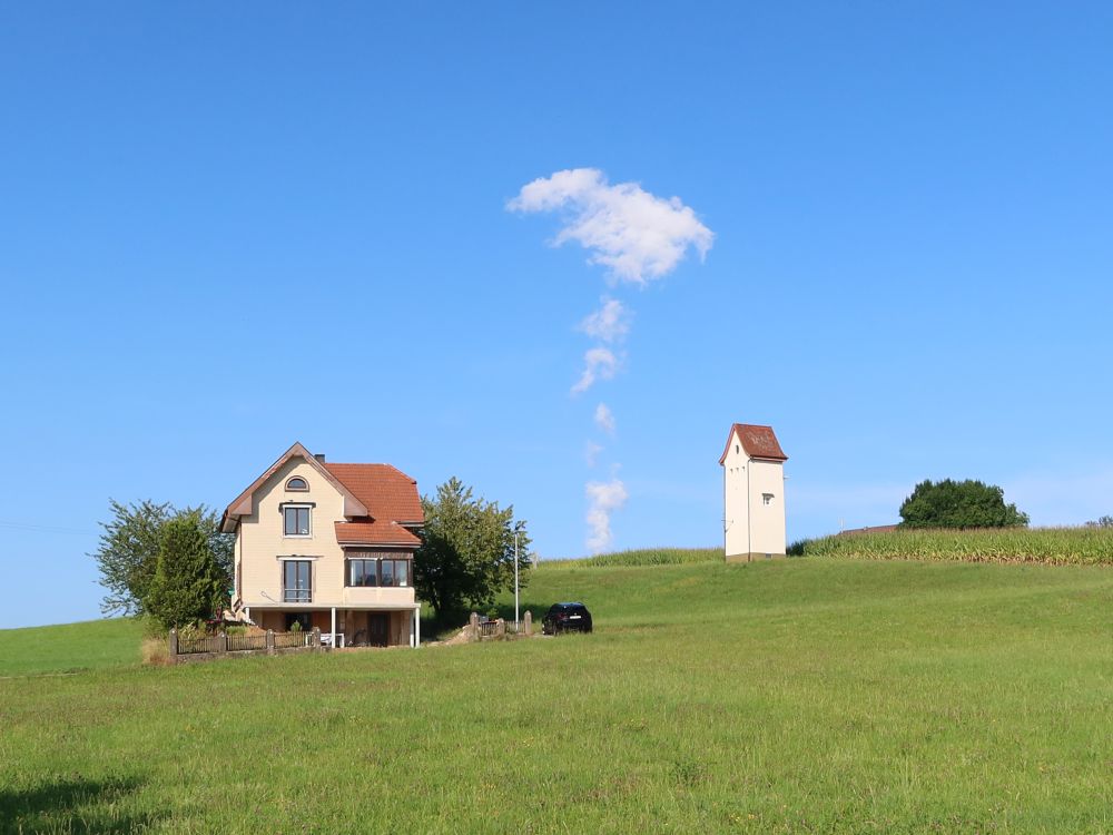 Rauchwolke vom KKW neben Trafohäuschen