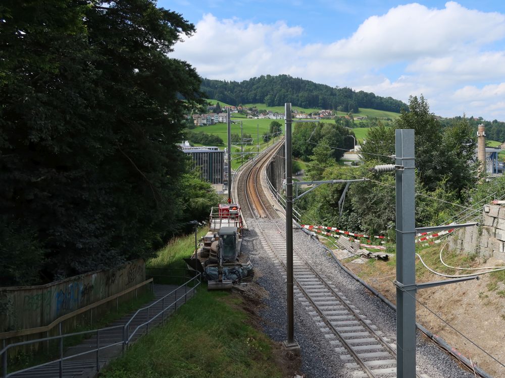 Eisenbahnviadukt von oben