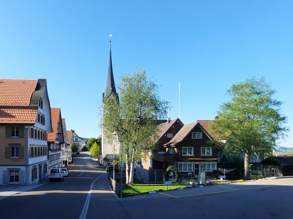 Scherbstrasse und Ev. Kirche