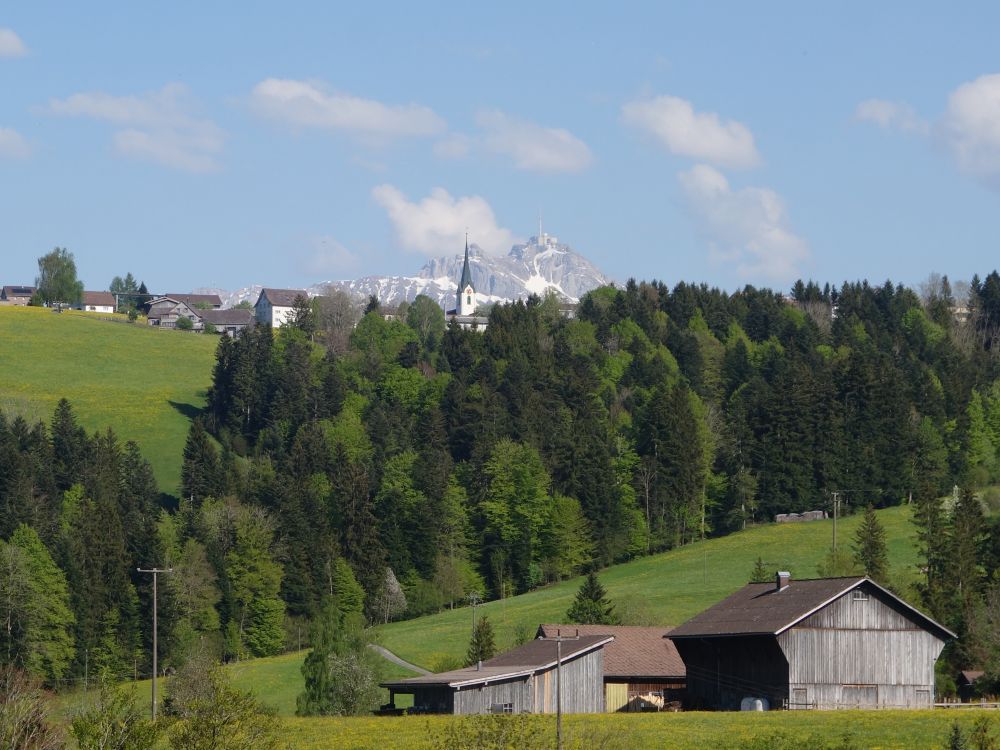 Säntis hinterm Kirchturm