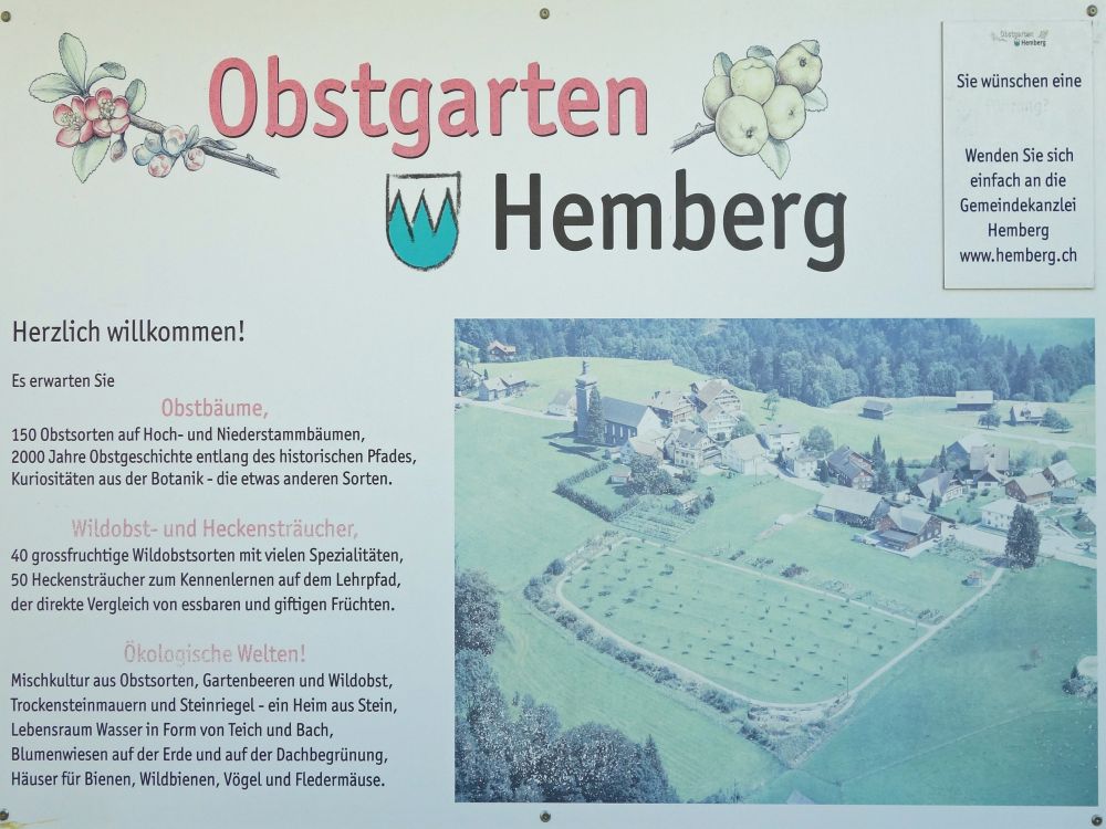 Infotafel zum Obstgarten