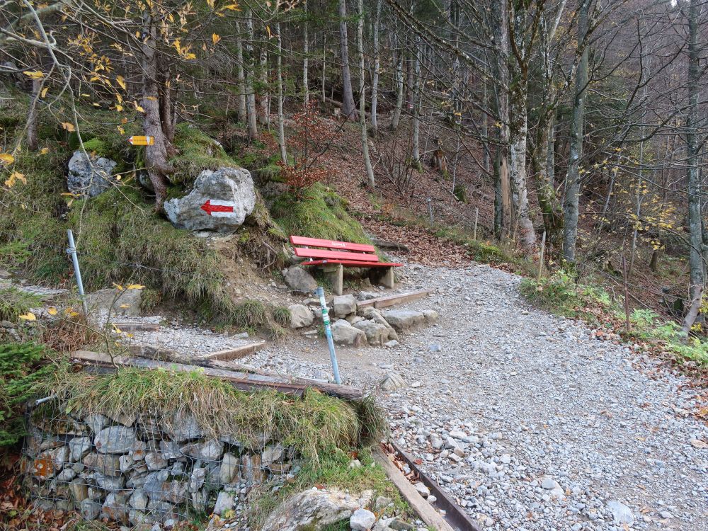 Sitzbank am Wanderweg
