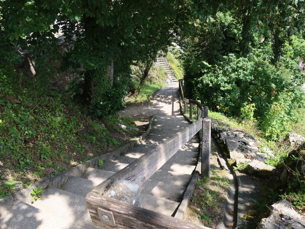 Treppe bei Burgruine Stein