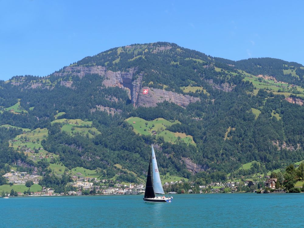 Segelboot unterm Dossen