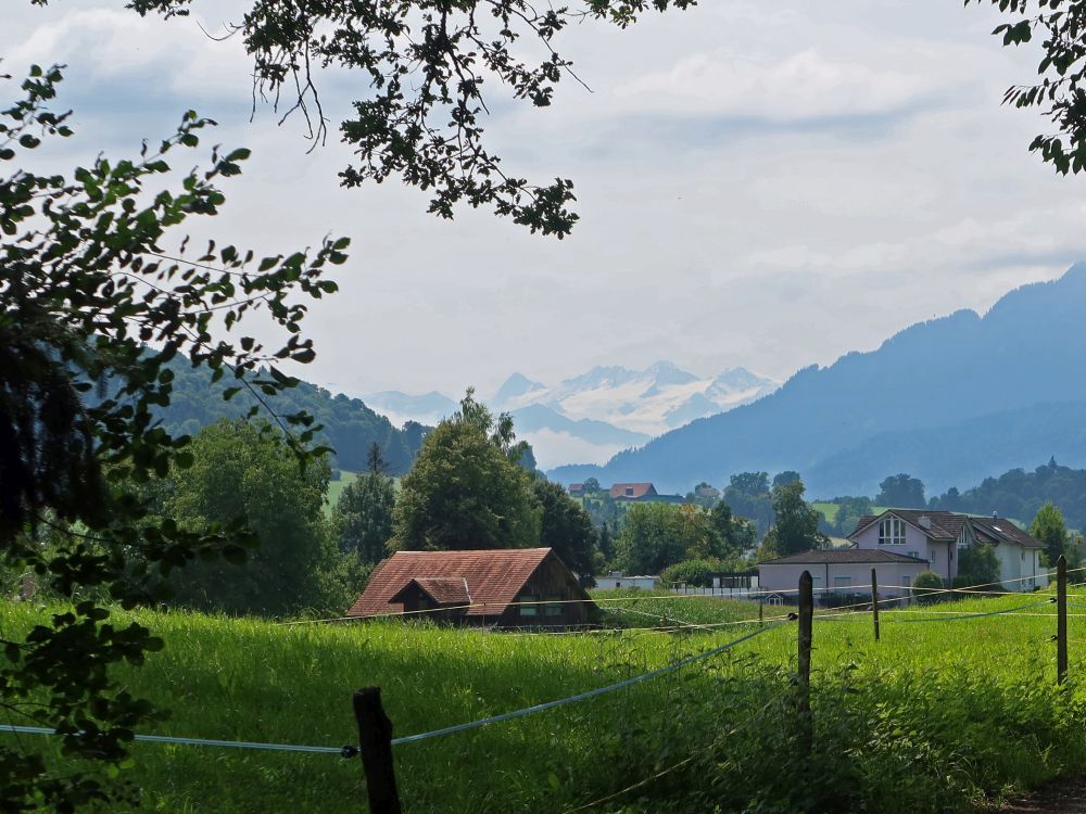 Berner Alpen im Dunst