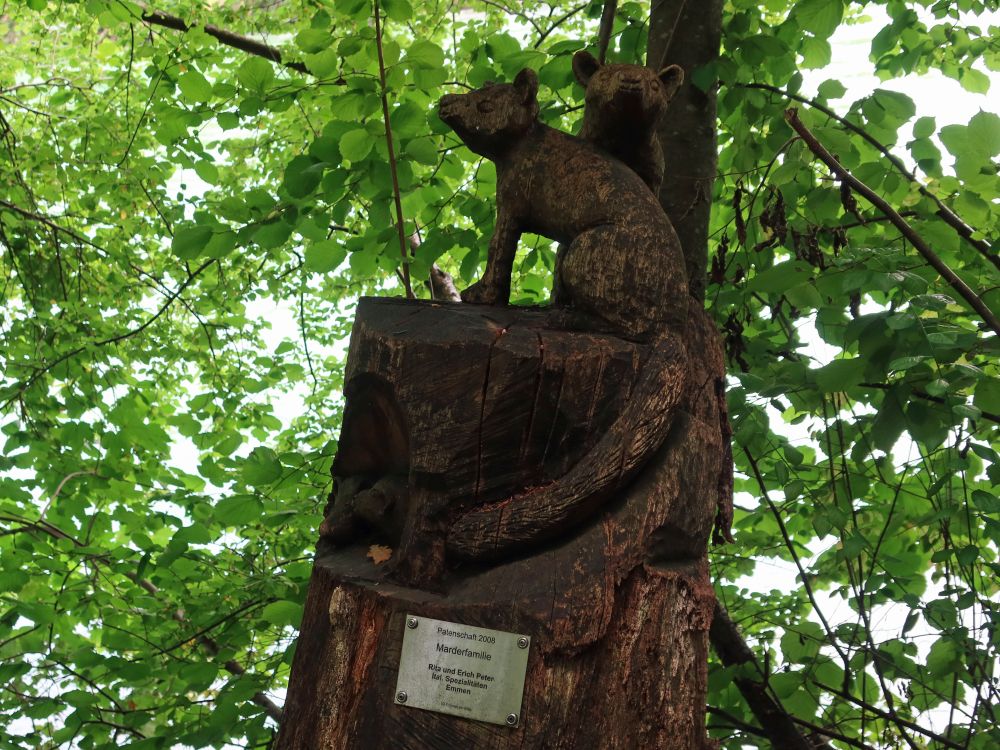 Skulptur Marderfamilie