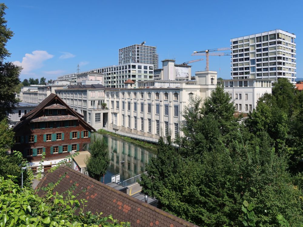 Blick von der Kirche Cham Richtung Lorze