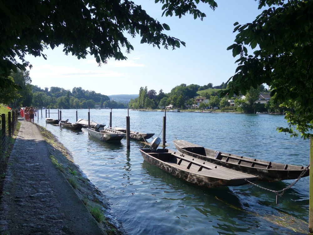 Boote am Rheinufer