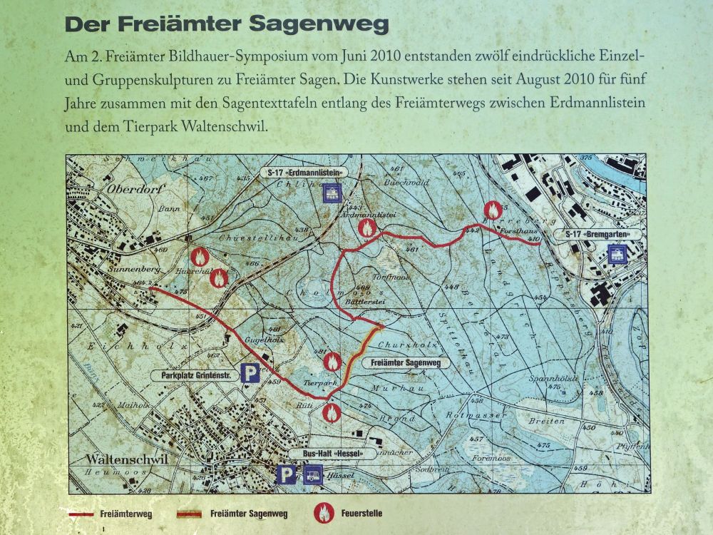 Infotafel mit Karte