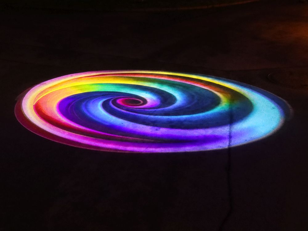 bunte Lichtspirale