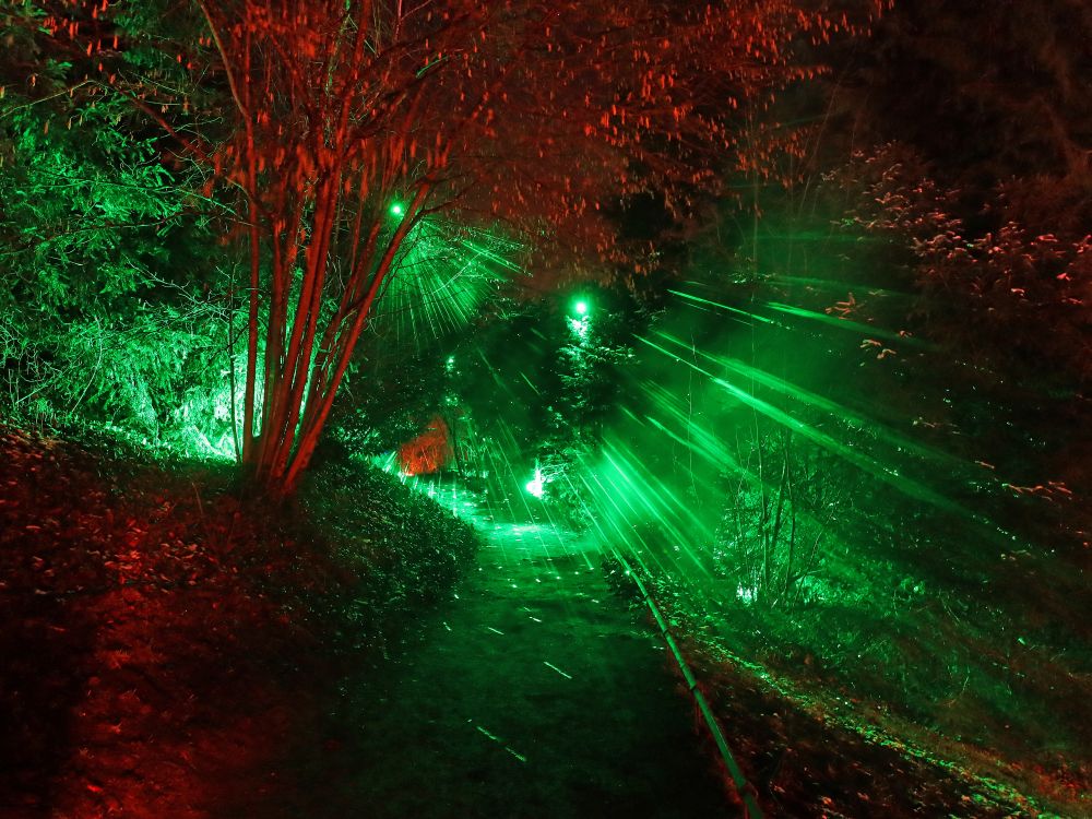 grüne Laserstrahlen