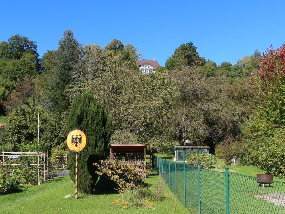 Grenzschild am Standweg