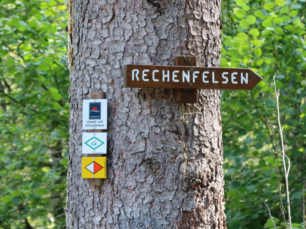 Wegweiser zum Rechenfelsen