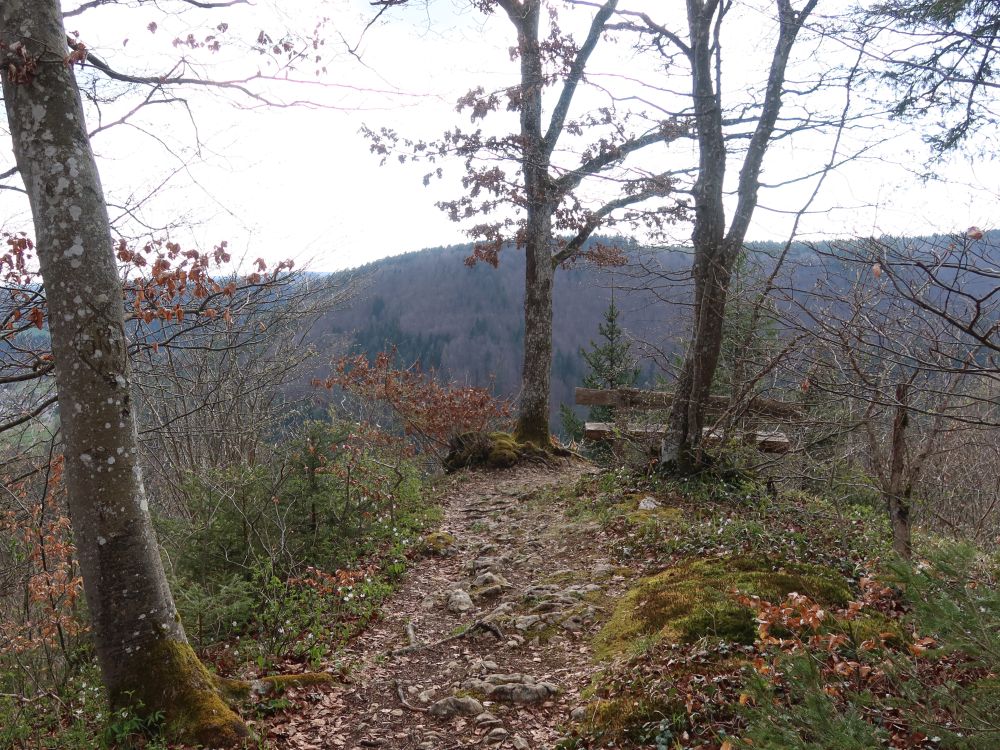 Sitzbank an der Felskante
