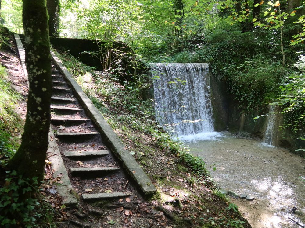 Treppe und Wasserfall am Hutzikerbach