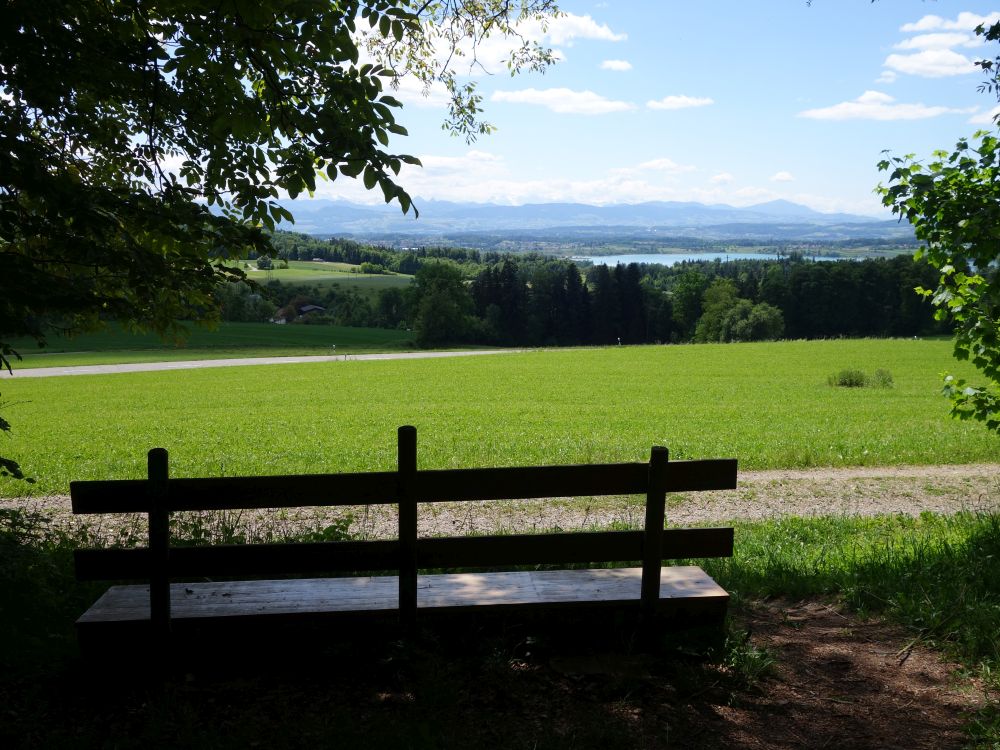 Sitzbank mit Blick zum Zürichsee