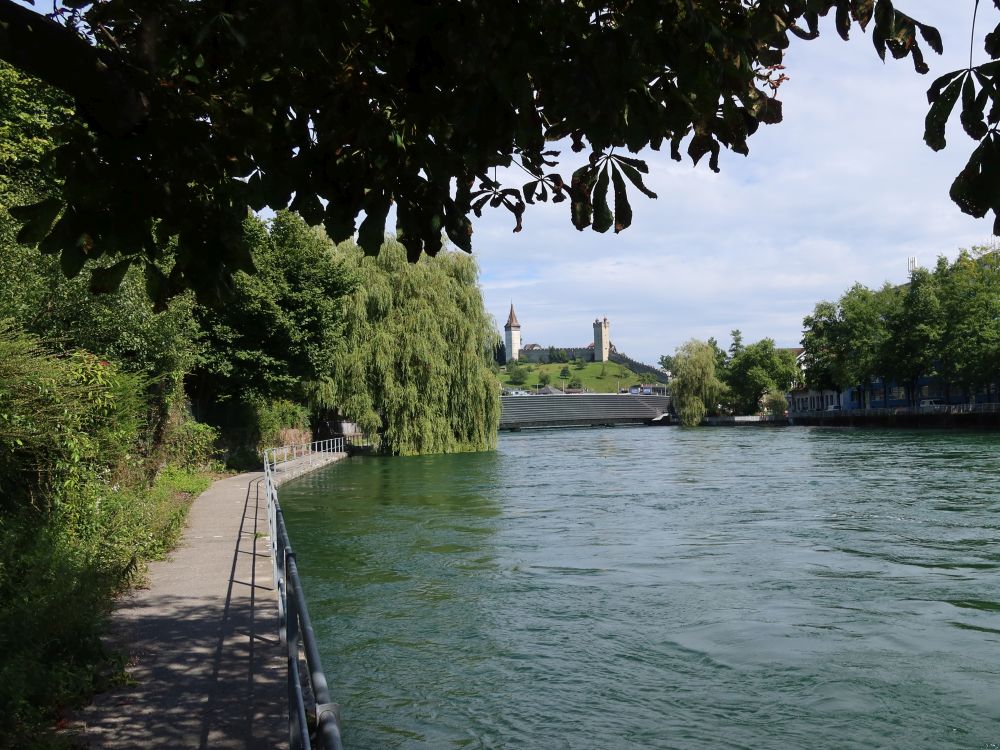 Fischerweg mit Lugislandturm (li) und Männliturm (re)