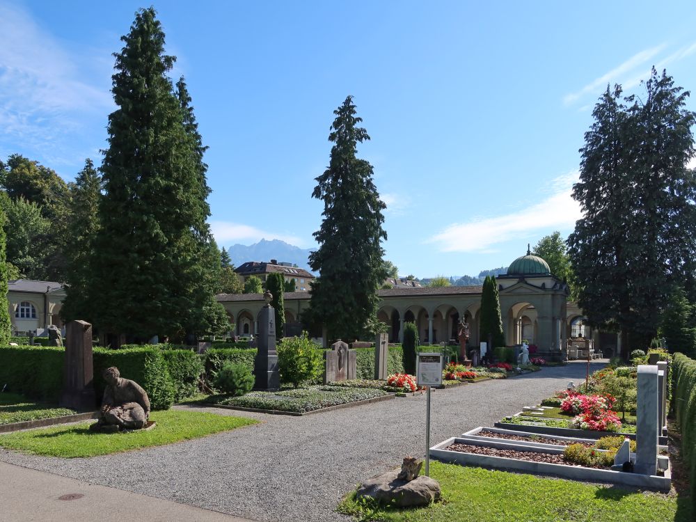 Friedhof Friedental mit Pilatus