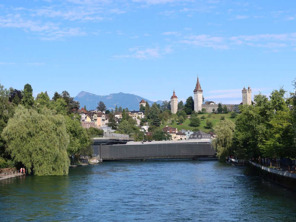 Rigi, Museggtürme und Reussbrücke A2