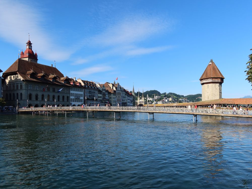 Kornschütte, Rathausturm, Rathaussteg und Wasserturm
