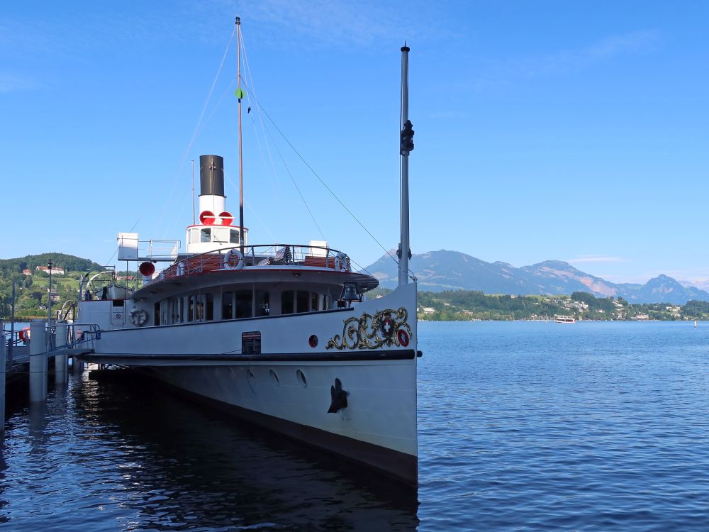 altes Dampfschiff und Rigi