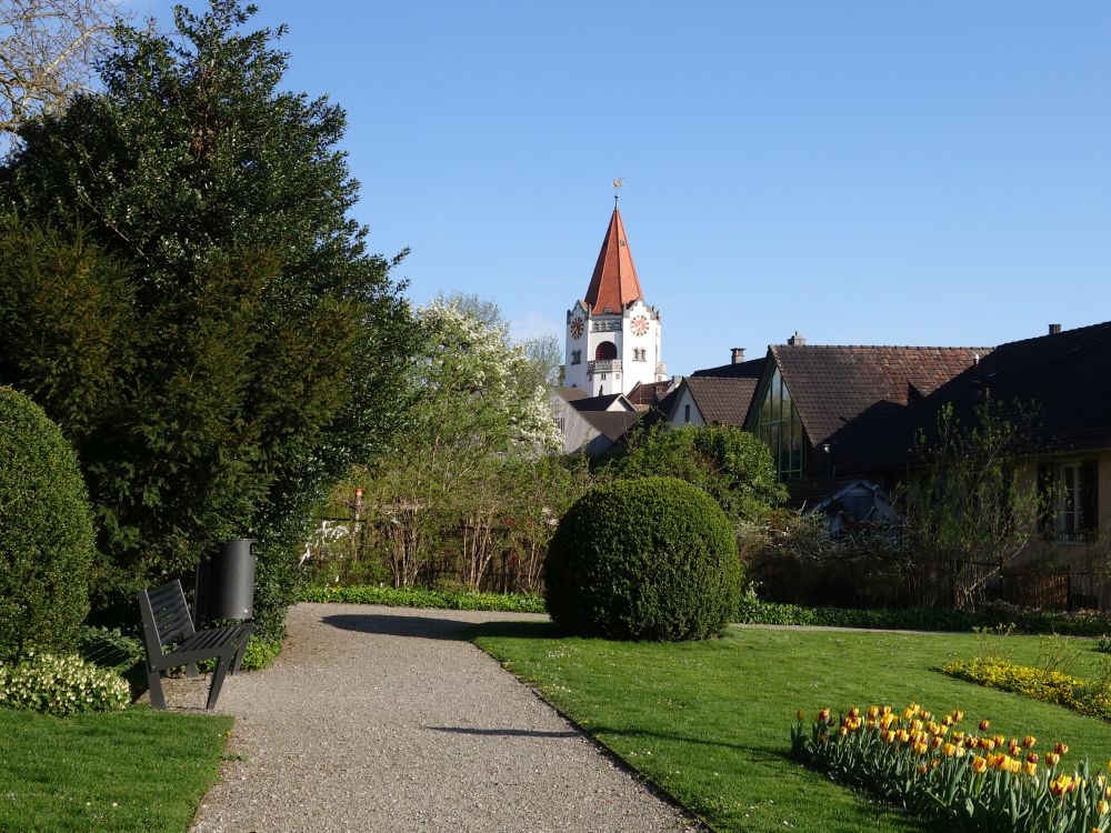 Haffterpark und Kirchturm