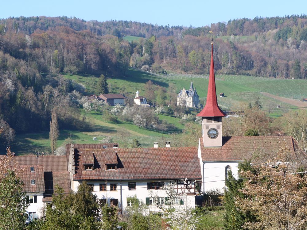Kirche Pfungen und Schloss Wart