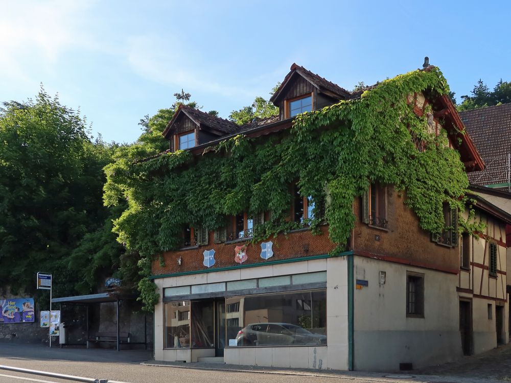 zugewachsenes Haus am Hansfluhsteig