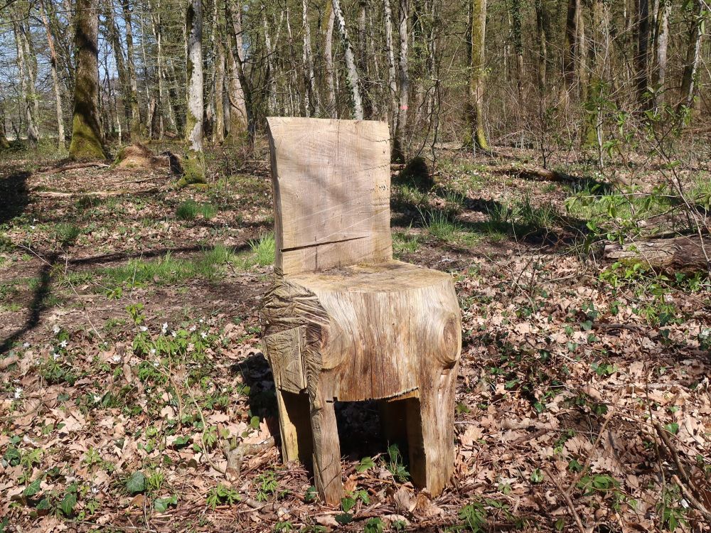 Stuhl aus Baumstumpf