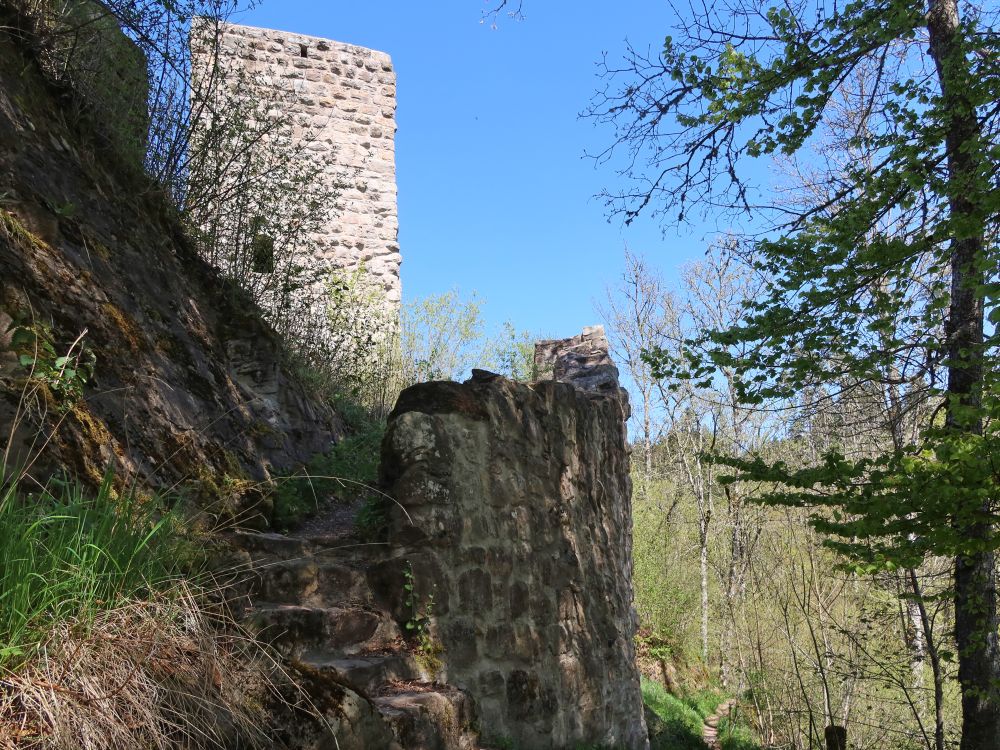 Treppe und Schlossturm