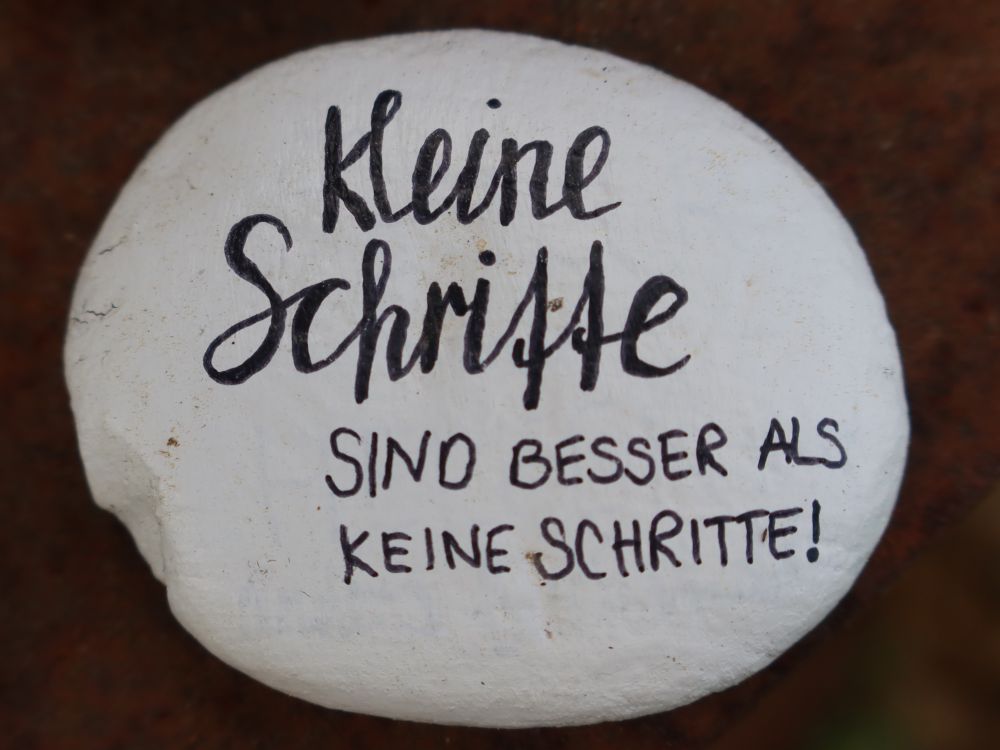 Stein mit Spruch