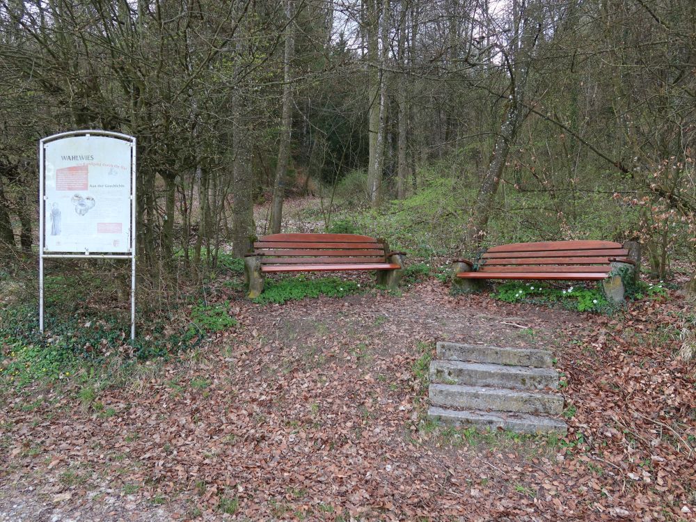 Sitzbänke am Panoramaweg