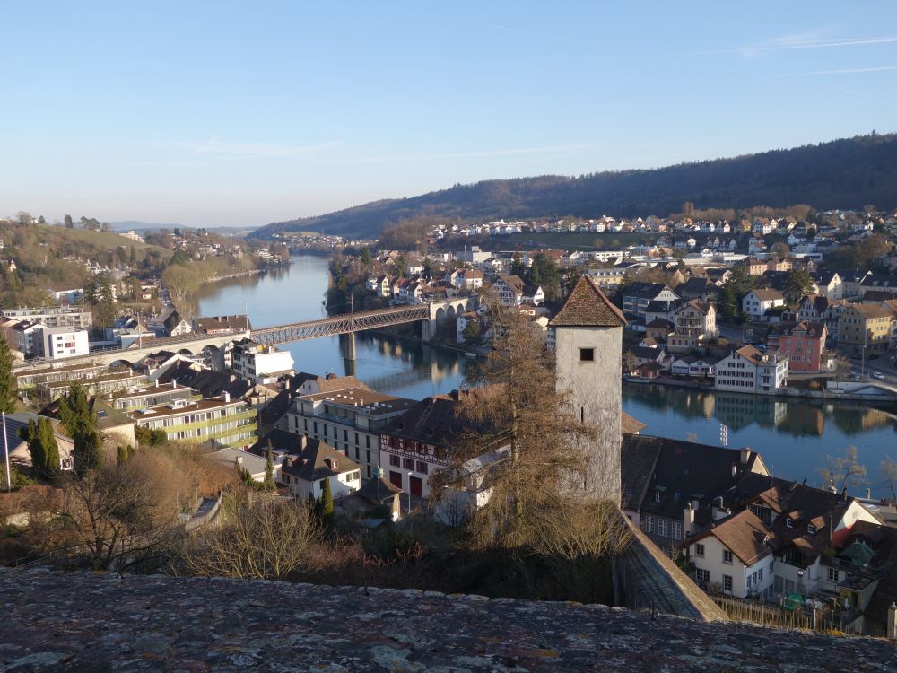 Blick vom Munot auf den Rhein