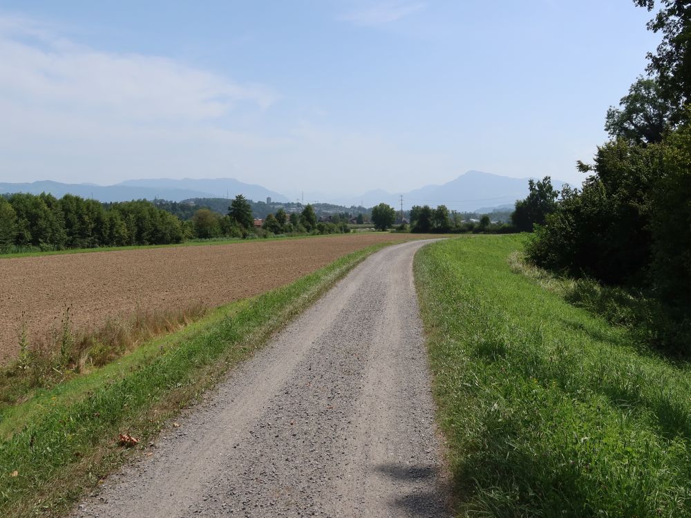 Dammweg und Rigi im Dunst