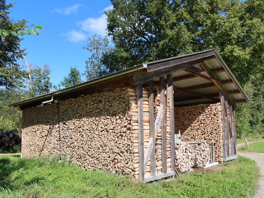 Holzstapelhütte