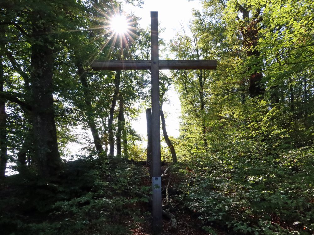 Gipfelkreuz Kreuzliberg mit Gegenlicht