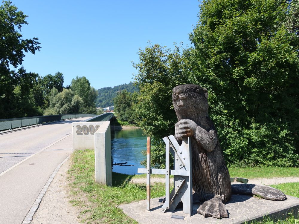 Skulptur Biber an der Vogelsangstrasse