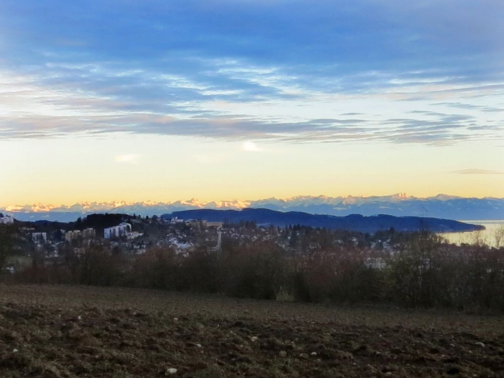 Überlingen und Alpenpanorama