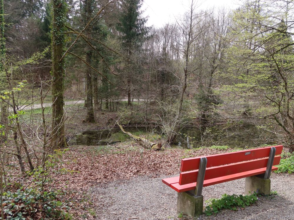 Sitzbank am Teich